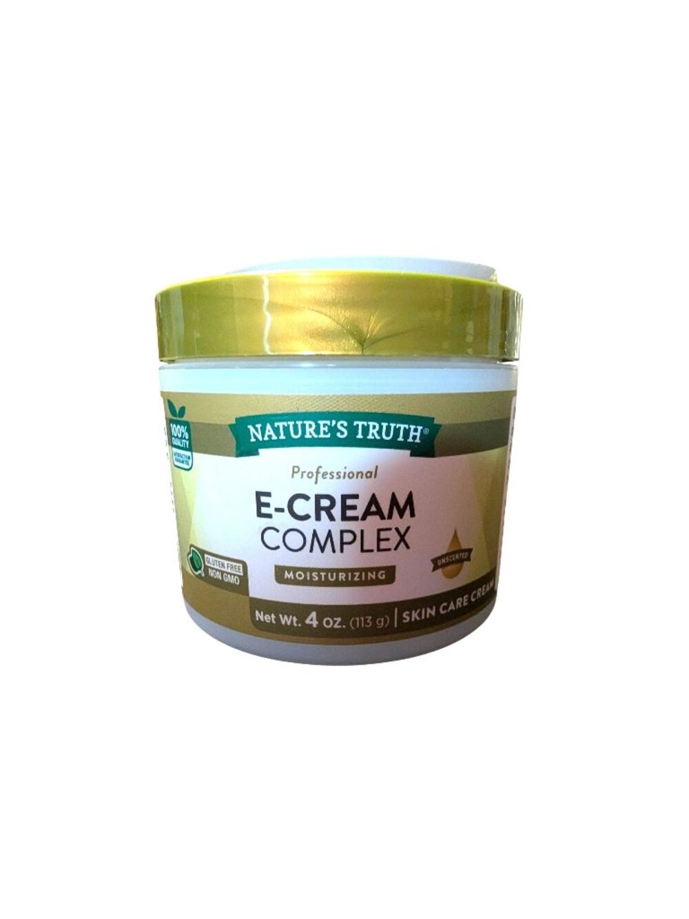 Natures Truth Professional E-Cream Complex 4 Oz Unscented Moisturizing & Nourish